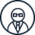 OfficeKEY - Professional with Glasses Icon for Human Resources services